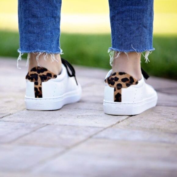 J. Crew Saturday sneakers w/ leopard calf hair size 7 A21 - Picture 3 of 10